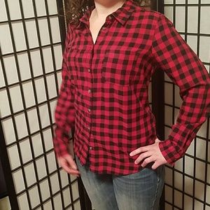 Red Plaid Button Down